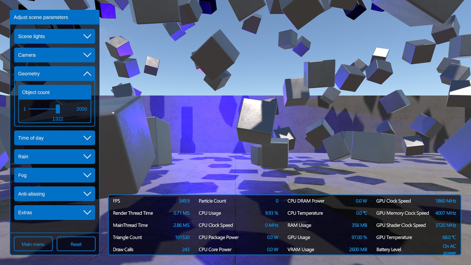 Procedural benchmark